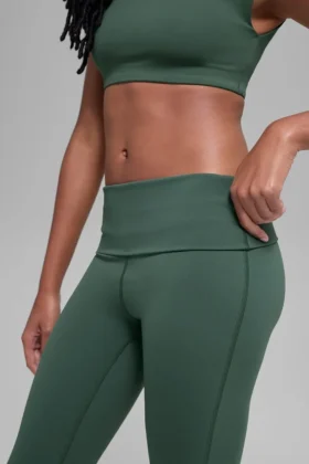 Alo Softsculpt Foldover Flare Legging – Clover Green