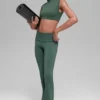Alo Softsculpt Foldover Flare Legging - Clover Green