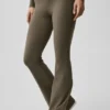 Alo Softsculpt Foldover Flare Legging - Olive Tree