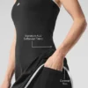 Alo Softsculpt Halter Tennis Dress - Black/White