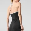 Alo Softsculpt Halter Tennis Dress - Black/White