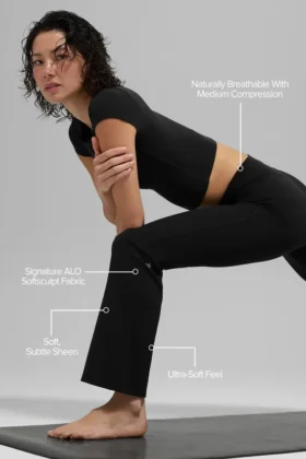 Alo Softsculpt High-Waist 7/8 Bootcut Legging – Black