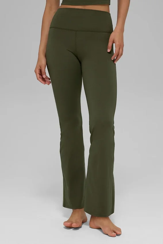 Alo Softsculpt High-Waist 7/8 Bootcut Legging - Green Olive