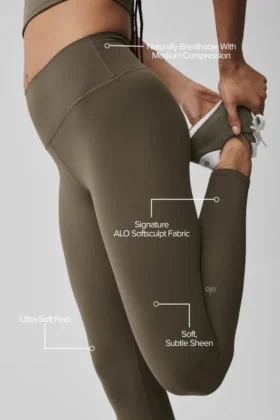 Alo Softsculpt High-Waist 7/8 Legging – Olive Tree