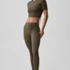 Alo Softsculpt High-Waist 7/8 Legging - Olive Tree