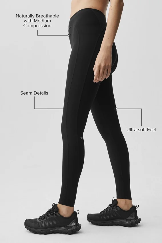 Alo Softsculpt High-Waist 7/8 Superset Legging - Black