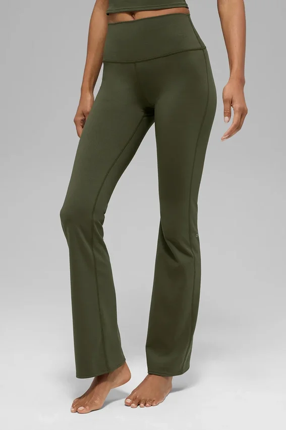 Alo Softsculpt High-Waist Bootcut Legging - Green Olive