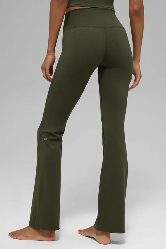 Alo Softsculpt High-Waist Bootcut Legging - Green Olive