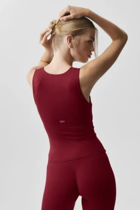 Alo Softsculpt No Nonsense Bra Tank – Summer Romance Red