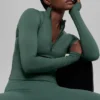 Alo Softsculpt Precision 1/4 Zip Long Sleeve - Clover Green