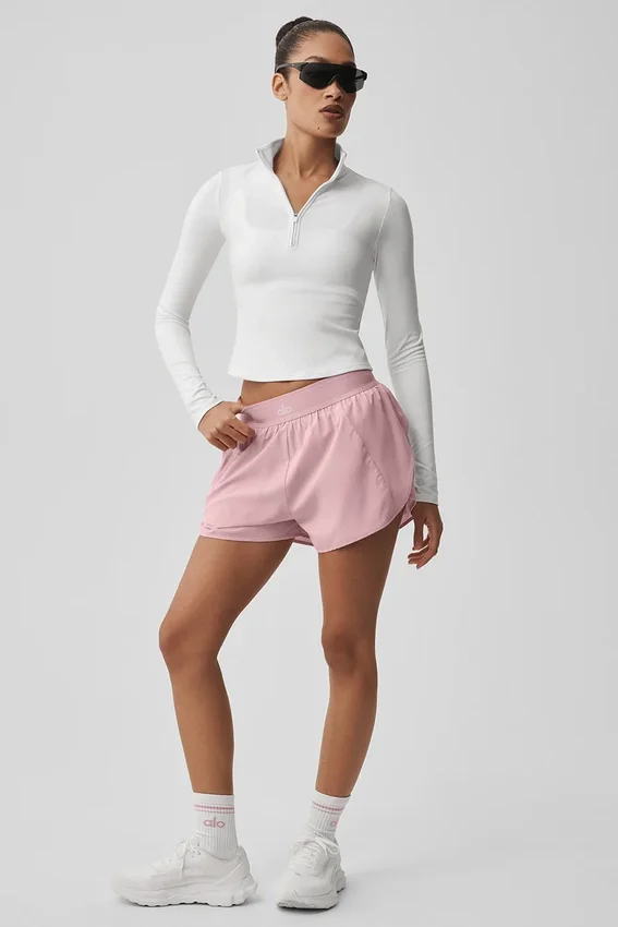 Alo Softsculpt Precision 1/4 Zip Long Sleeve - White