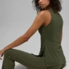Alo Softsculpt Precision Full Length Bra Tank - Green Olive