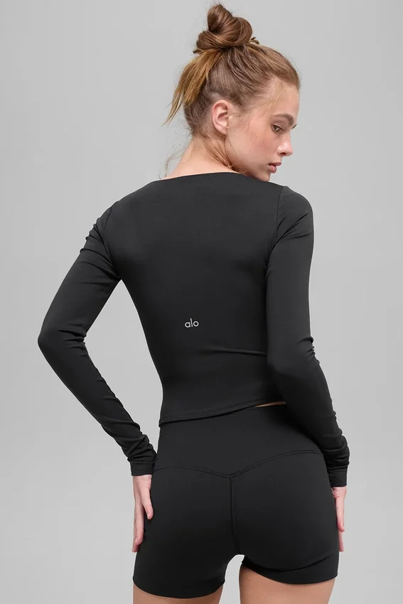 Alo Softsculpt Precision Long Sleeve - Black
