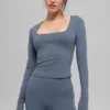 Alo Softsculpt Precision Long Sleeve - Bluestone