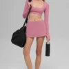 Alo Softsculpt Precision Long Sleeve Bra - Pink Wild Rose