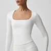 Alo Softsculpt Precision Long Sleeve - White