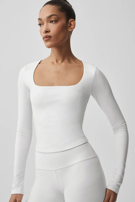 Alo Softsculpt Precision Long Sleeve - White
