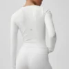 Alo Softsculpt Precision Long Sleeve - White