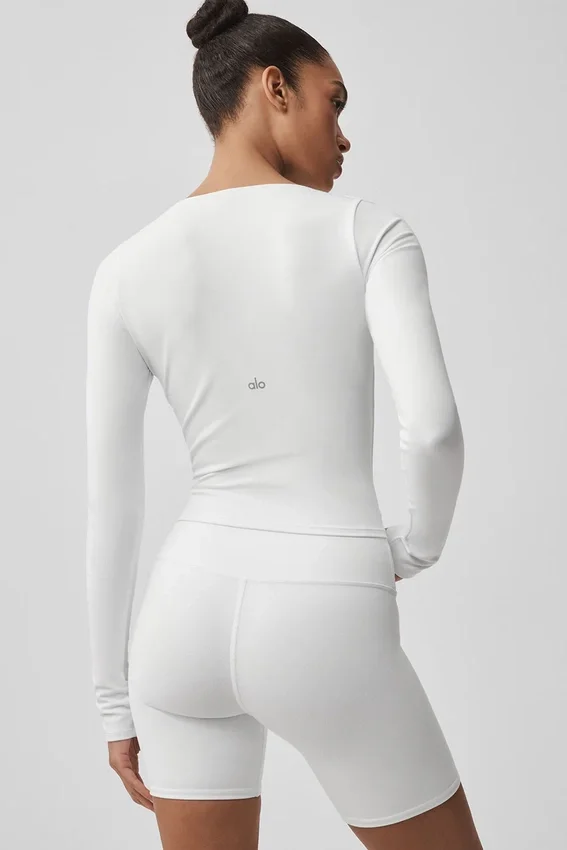 Alo Softsculpt Precision Long Sleeve - White