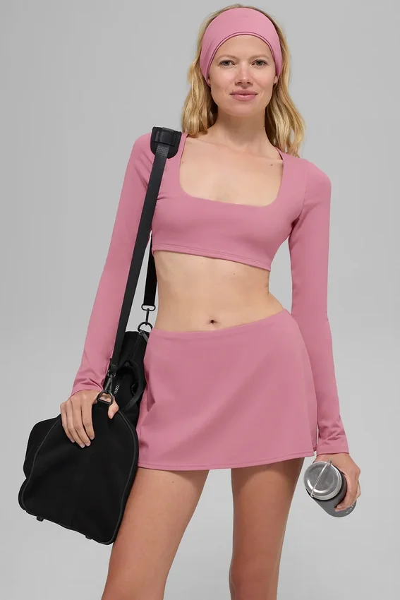 Alo Softsculpt Precision Mini Skirt - Pink Wild Rose