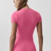 Alo Softsculpt Precision Short Sleeve Top - Paradise Pink