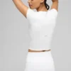 Alo Softsculpt Precision Short Sleeve Top - White