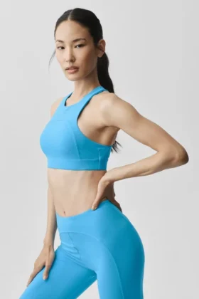 Alo Softsculpt Superset Bra – Azure Blue