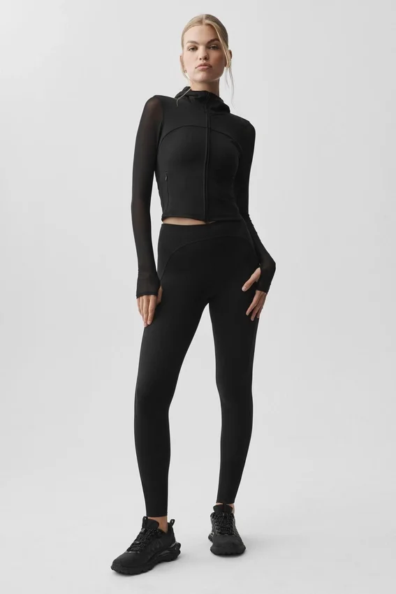 Alo Softsculpt Superset Full Zip Jacket - Black