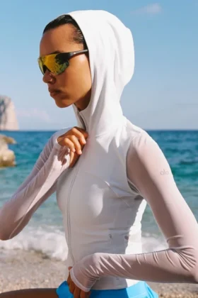 Alo Softsculpt Superset Full Zip Jacket - White