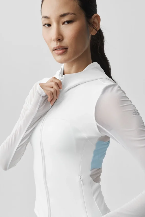 Alo Softsculpt Superset Full Zip Jacket - White