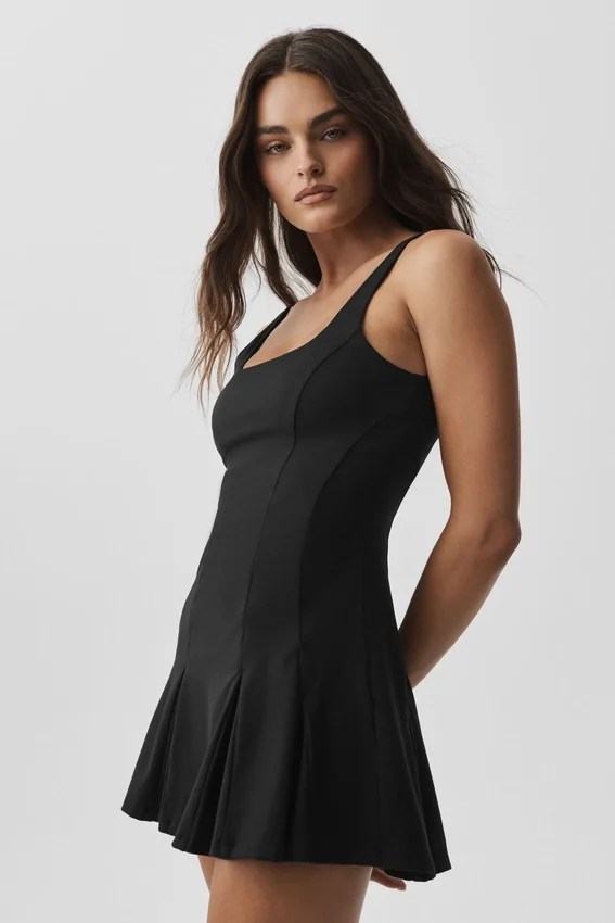 Alo Softsculpt Topspin Tennis Dress - Black