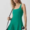 Alo Softsculpt Topspin Tennis Dress - Emerald Isle