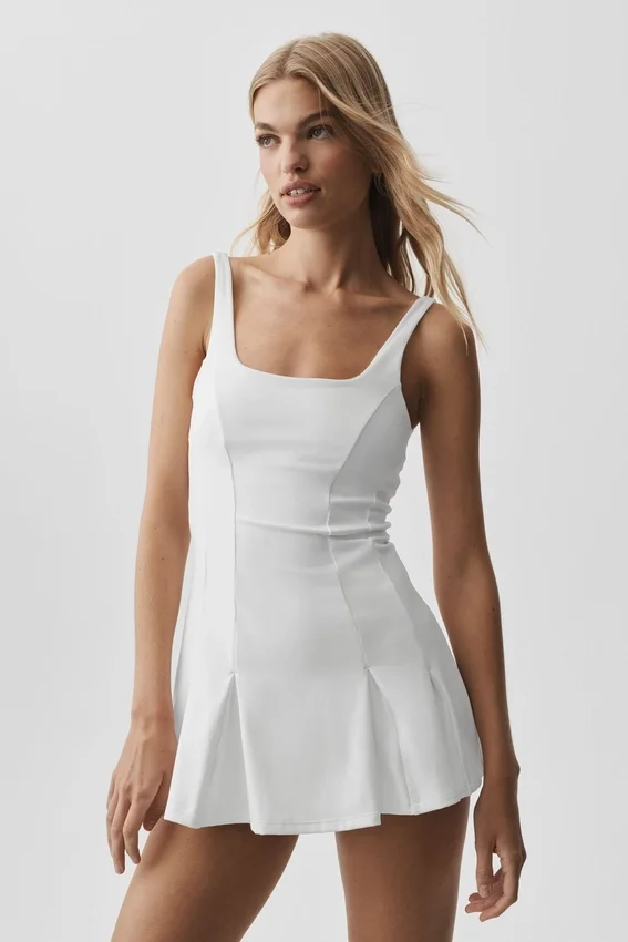 Alo Softsculpt Topspin Tennis Dress - White