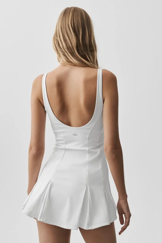 Alo Softsculpt Topspin Tennis Dress - White
