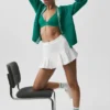 Tennis Club Sweater Knit Cardigan - Emerald Isle/Ivory