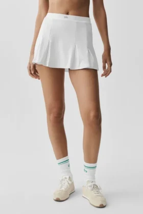 Alo Softsculpt Topspin Tennis Skirt – White