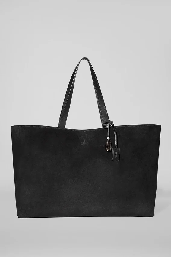 Alo Tranquility Tote - Black Suede