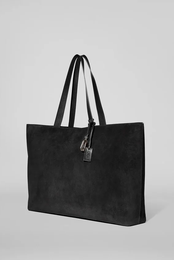 Alo Tranquility Tote - Black Suede