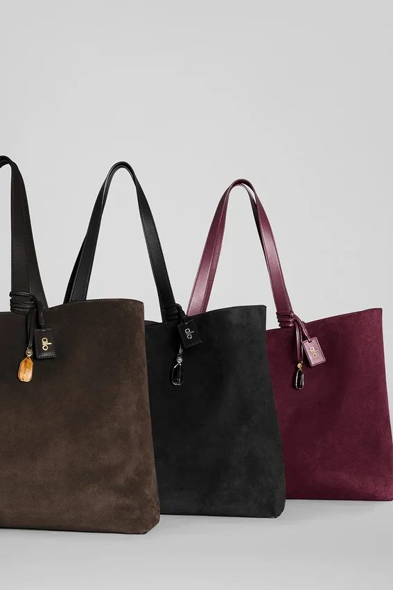 Alo Tranquility Tote - Black Suede