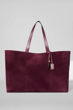 Alo Tranquility Tote – Bordeaux Suede