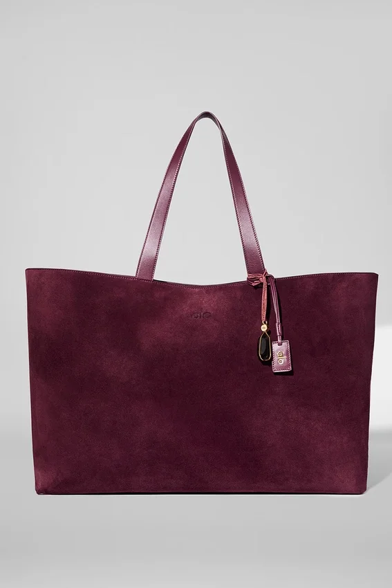 Alo Tranquility Tote - Bordeaux Suede