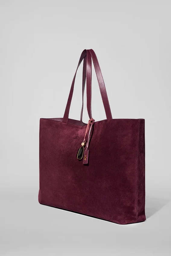 Alo Tranquility Tote - Bordeaux Suede