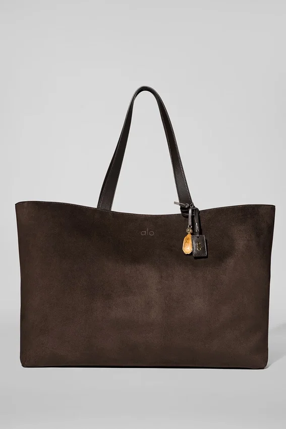 Alo Tranquility Tote - Espresso Suede