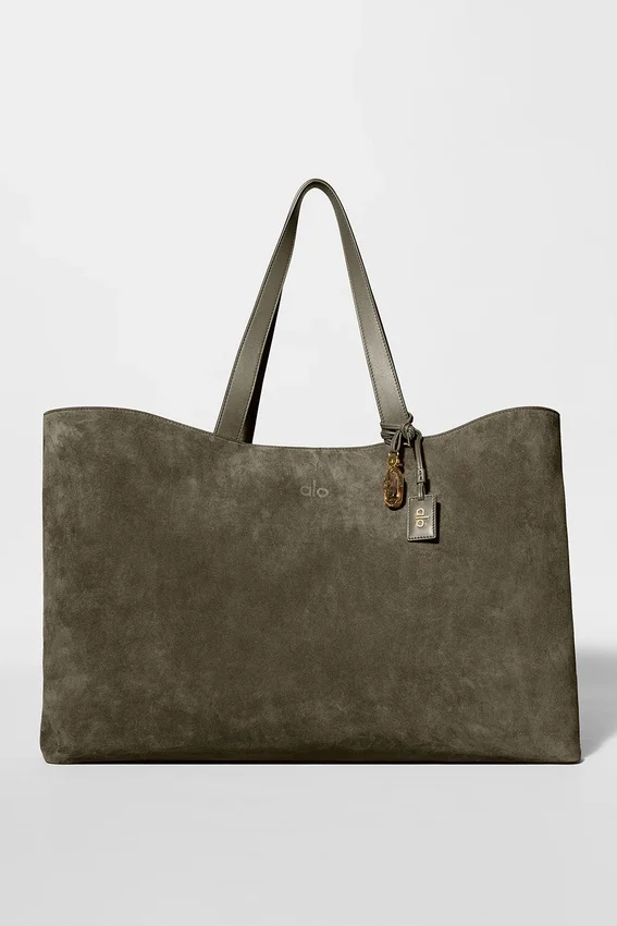Alo Tranquility Tote - Olive Tree Suede