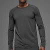Alo Vapor Crewneck Long Sleeve - Anthracite