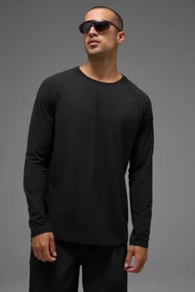 Alo Vapor Crewneck Long Sleeve - Black