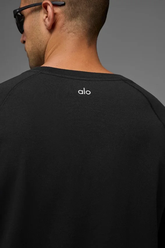 Alo Vapor Crewneck Long Sleeve - Black