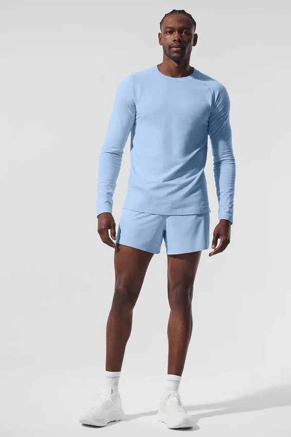 Alo Vapor Crewneck Long Sleeve - Seashell Blue