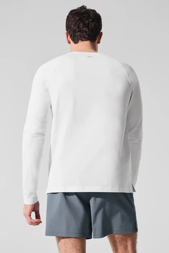 Alo Vapor Crewneck Long Sleeve - White