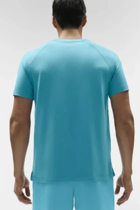 Alo Vapor Crewneck Short Sleeve – Blue Breeze